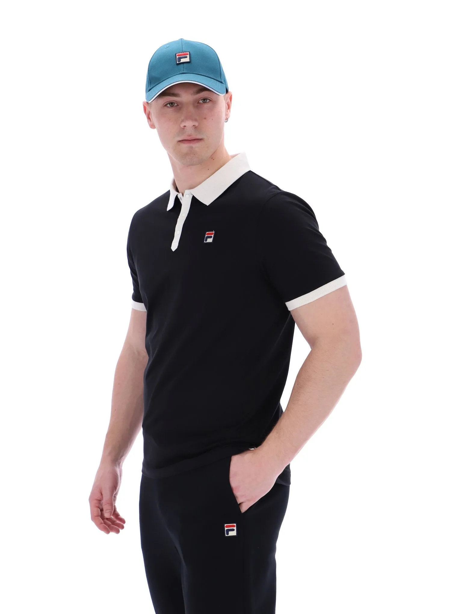 Black Panatta 2 Short Sleeve Polo - XS - FILA - FashionsVida