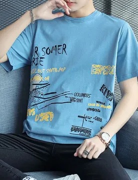 Cotton O-Neck Short Sleeve T-shirt Men's 2023 Summer New Clothes Loose Oversized Graphic Printing Tee Casual Tops - Aliexpress - FashionsVida