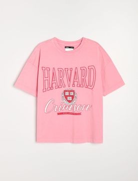 T-shirt in cotone The Harvard Crimson - rosa