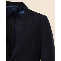 Americana de hombre regular liso en azul oscuro