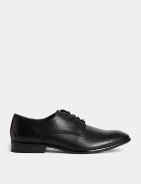 M&S Lace Up Derby Shoes Black male - M&S - FashionsVida