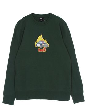 Felpa Girocollo Uomo Roasted Crew Dark Green