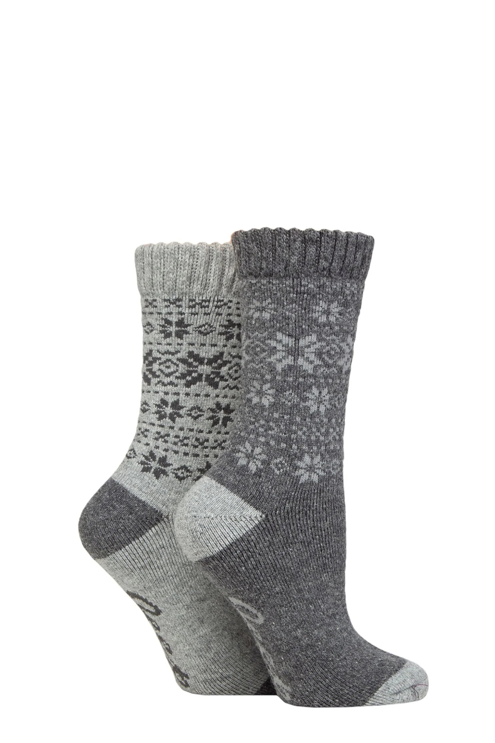 Women's 2 Pair Wool Blend Thermal Performance Boot Socks Slate / Grey 4-8 - Grey - Size: Small - Jeep - FashionsVida