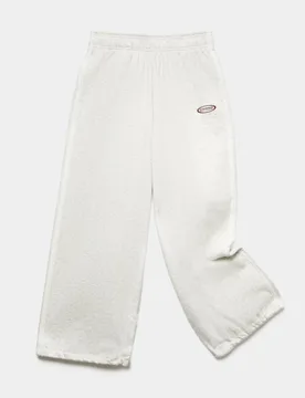 Cotton Rich Baggy Wide Leg Jogger (6-16 Yrs) Grey Marl female - M&S - FashionsVida