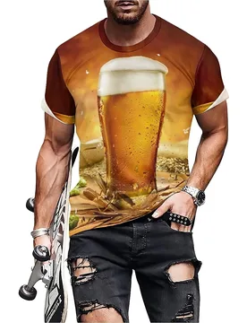 Outdoor Sports Men's 3D Printed Short-Sleeve T-Shirt - Loungewear Relaxed Fit Top - Aliexpress - FashionsVida