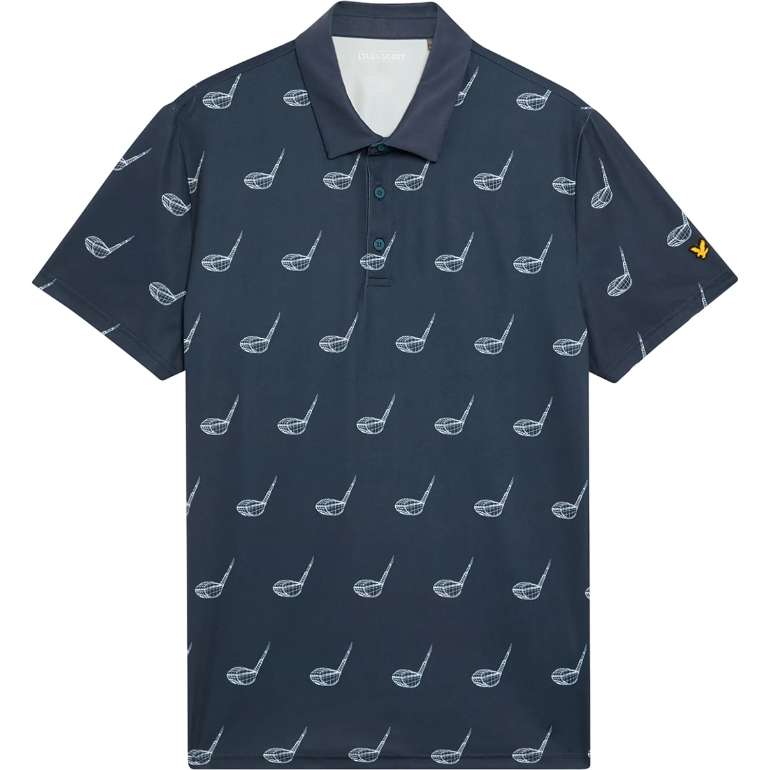 Lyle Polo Micro Club Printed, navy/weiss s - Scott - FashionsVida