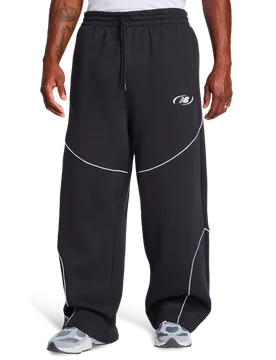 Trackside Herren Hosen - Schwarz - Größe XL - Baumwoll-Fleece Black XL - New Balance - FashionsVida