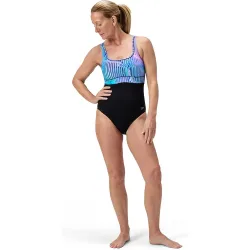 Bañador de natación para mujer Shaping ContourEclipse Printed 1 Piece