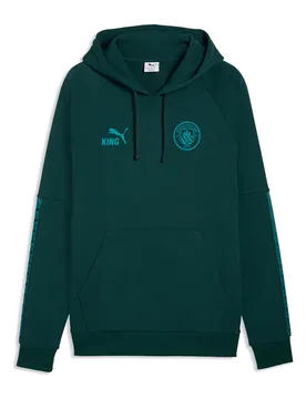 Sweat à Capuche Manchester City Fc King Green Terrain / Tropical Blue S - Puma - FashionsVida