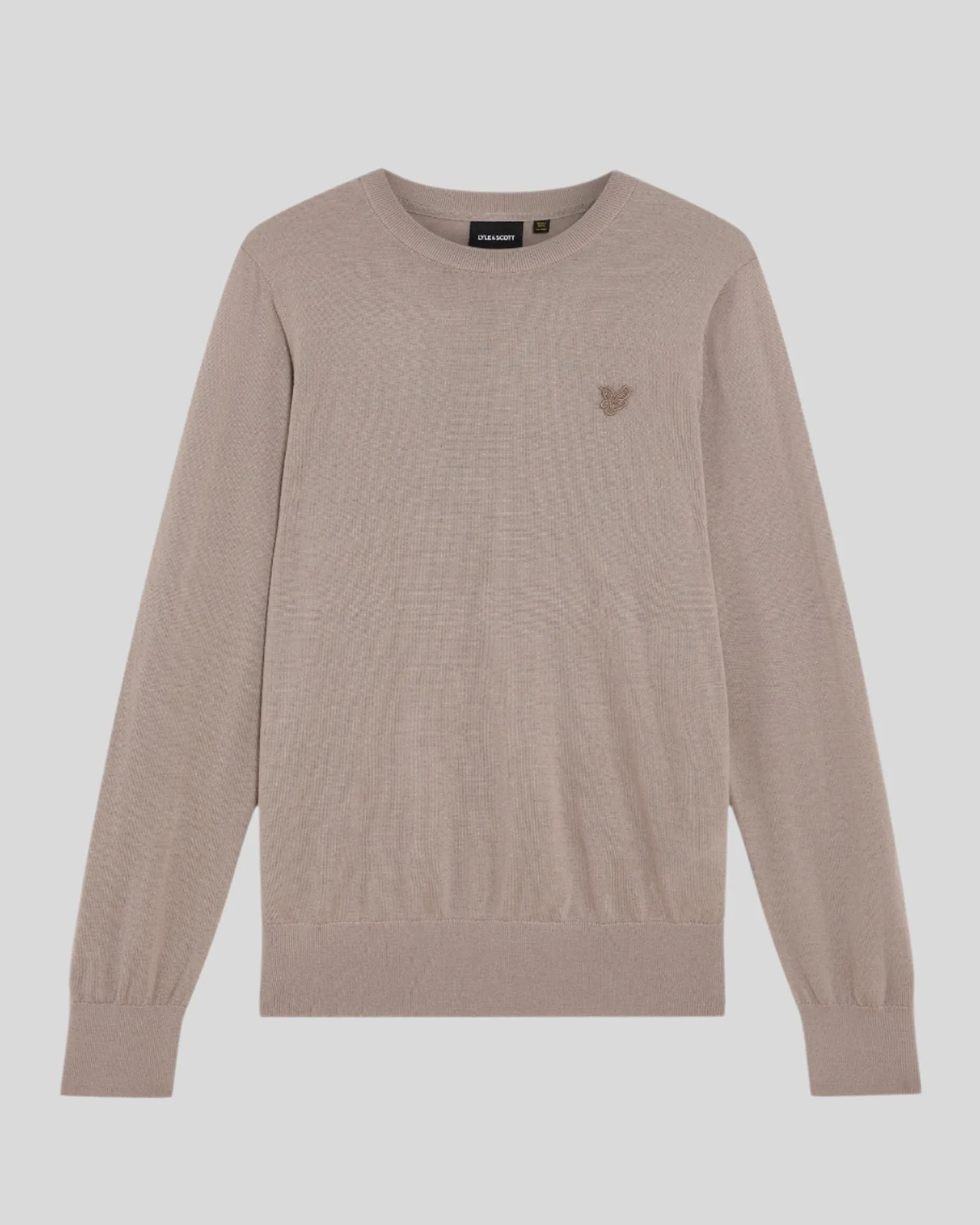 Mens Merino Wool Crew Neck Jumper - Brown - Size 2xl - Lyle & Scott - FashionsVida