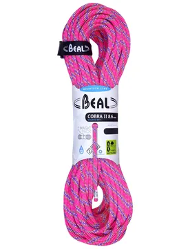 Corde à double - Cobra II 8.6 mm Golden Dry Fuchsia - Taille 60 m - Rose - Beal - FashionsVida