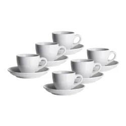 Cappuccinotassen-Set, Porzellan COLOMBIA weiss
