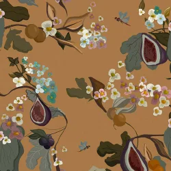 Papel pintado floral higos