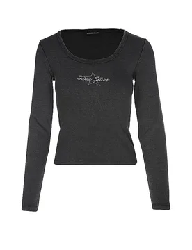 Camiseta de manga larga negro L - Guess - FashionsVida