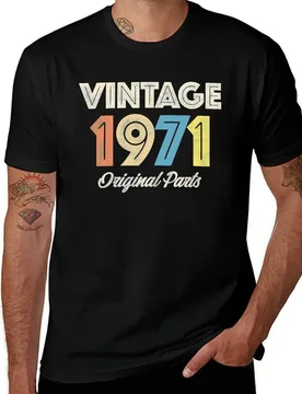 Vintage Retro 1971 Birthday Original Parts T-Shirt Thanksgiving Casual Tee - Aliexpress - FashionsVida
