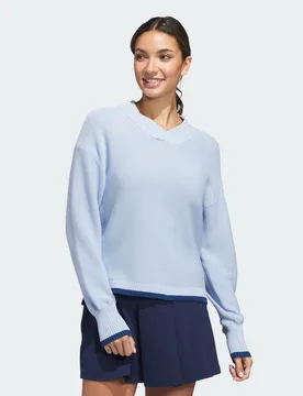 Womens Ultimate365 Knit Sweater - Blue - Size 2xl - adidas performance - FashionsVida