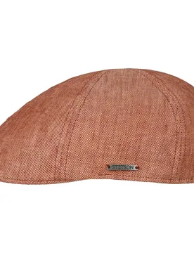 Texas Just Linen Flat Cap by - rust - Female - Size: M (56-57 cm) - Stetson - FashionsVida