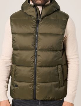 Gilet con cappuccio - verde polveroso
