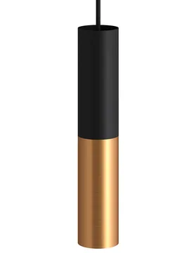 Cables Lampe Suspendue Tub-e14 Double Black / Satin Brass One Size - Creative - FashionsVida