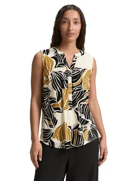Blouse Sans Manches 1045253 Neutral Cut Leaves Design 40