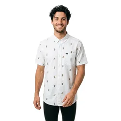 Chemise à Manches Courtes Hula Breach Off White XS