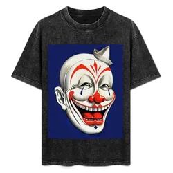 Vintage Creepy Clown T-Shirt Basic Daily Outfit Short Sleeve Tee
