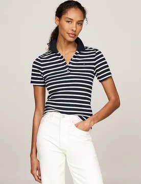 Polo de mujer de manga corta y fit slim - Tommy Hilfiger - FashionsVida