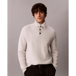 Jersey Hombre algodón lana con punto panel
