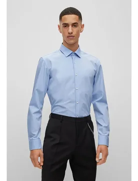 Hugo Chemise à Manches Longues Kenno 10181991 Red Light / Pastel Blue 42 - Hugo Boss - FashionsVida