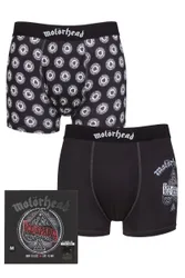Motorhead 2 Pack Exclusive to Gift Boxed Boxer Shorts Black Large - Black - Size: Large
