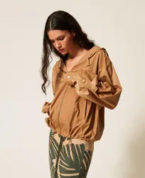 Blouson en taffetas avec plis