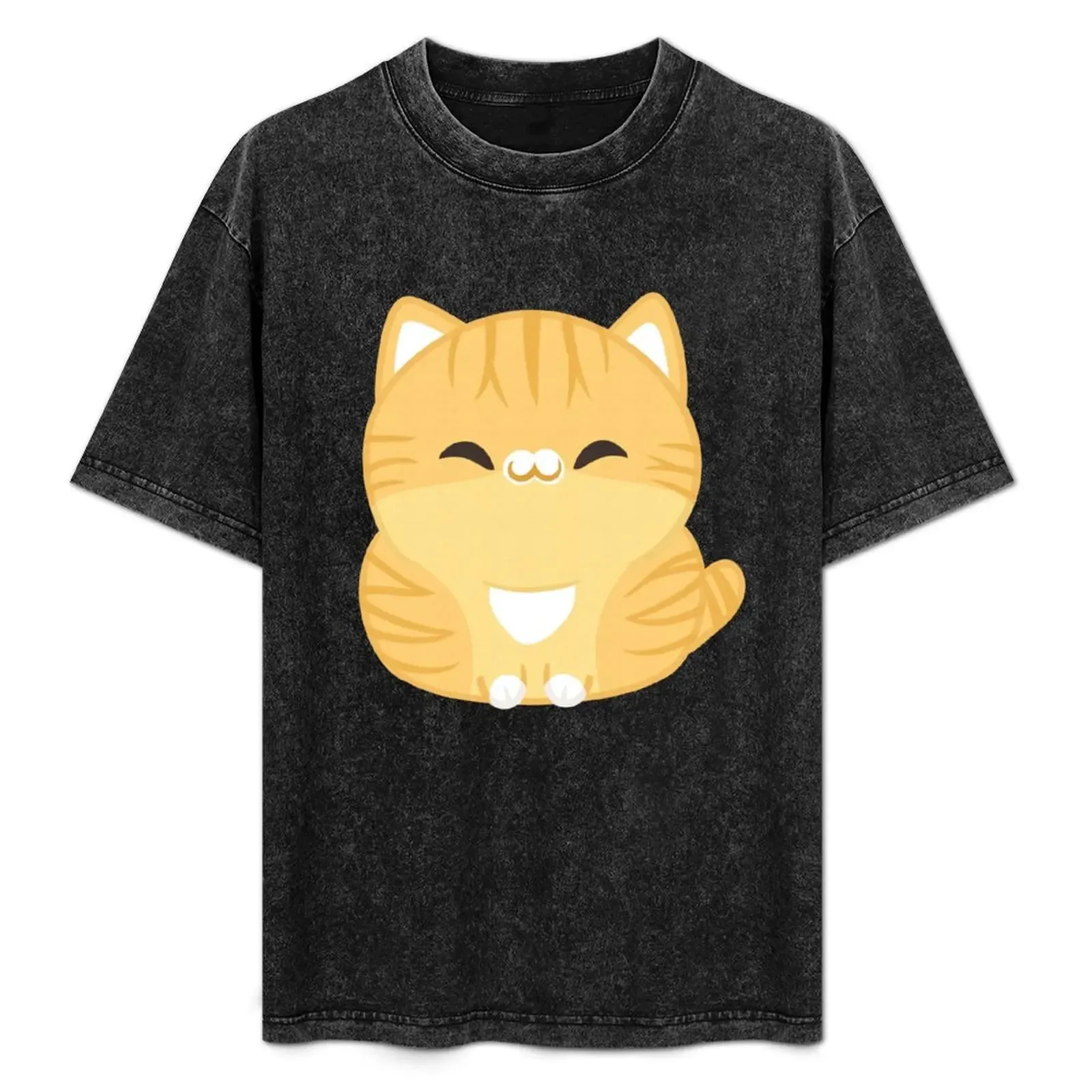 Orange Cat T-Shirt Basic Solid Color Short Sleeve Cotton Top - Aliexpress - FashionsVida