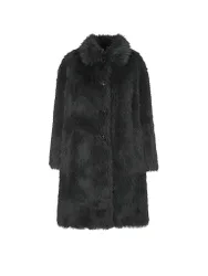 Abrigo con aspecto de piel DINA gris M