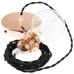 Cables Lampe Suspendue Pendel Pour Abat-jour Tm04 Diy 2 M Black / Copper One Size