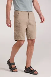 Lakeside Mens Cargo Shorts - Beige - Beige - Size: W44