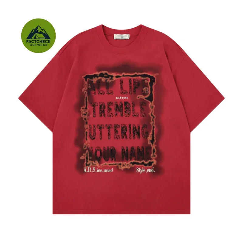 FACTCHECK High Quality EU US Size Letter print short sleeve shirtTShirt - Aliexpress - FashionsVida