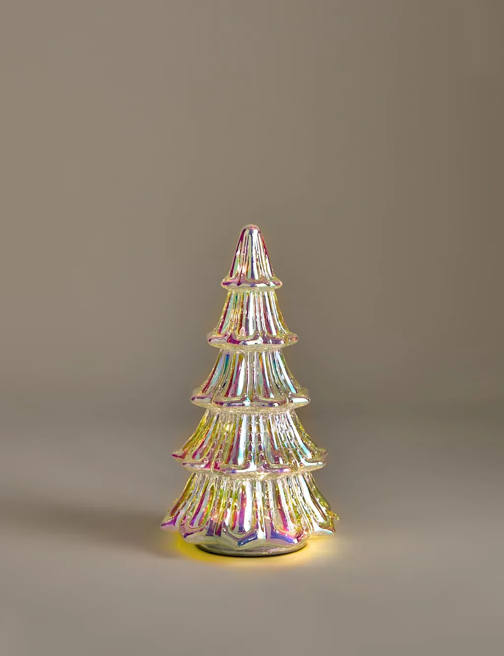 Light Up Iridescent Tree Decoration Pearl - M&S - FashionsVida