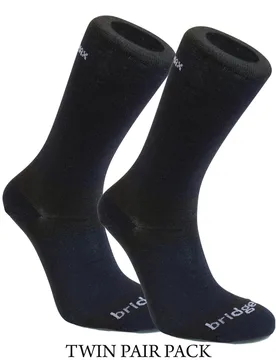 Ultra-Light Mens Coolmax Liner Socks TWIN PACK - - Size: L - Bridgedale - FashionsVida