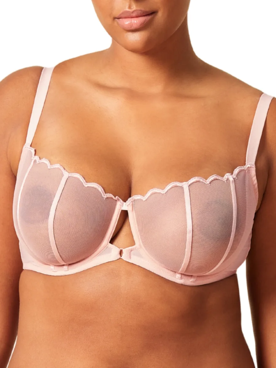 Womens Obsession Balconette Bra - Pink Polyamide - Size 38e - Gossard - FashionsVida