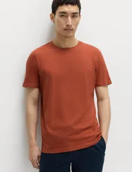 Pure Cotton Regular Fit Crew Neck T-Shirt Rust Mix male