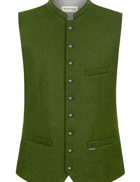 Trachtenweste Devito (waldgrün, Gr. 58) von Classics für Herren, Oberteile, 50% Wolle, 25% Viskose, 25% Polyester