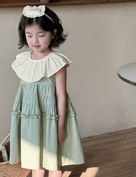 Vestido sin mangas simple y de moda casual para niñas pequeñas, para uso diario, atuendos de verano, ropa de vuelta a la escuela, vacaciones, Pascua