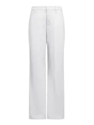 Pantaloni donna - pantalone wide leg janice in gabarsdina - bianco