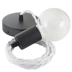 Cables Suspension Luminaire Tc01 1 M White / Black One Size