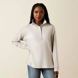 Damen Sweatshirt BREEZE ½ ZIP quiet grey XS