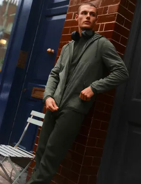 Hybrid Active Jacket Dark Khaki male - Goodmove - FashionsVida