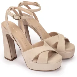 Sandalias de tacón de mujer con plataforma