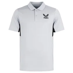 Amc Technical Mens Ice Grey Tennis Polo Shirt - White - Size X-Small