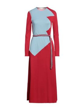 Midi-Kleid Damen Rot 32,34,36,38,40,42,44 Damen
