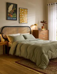 Tog Coverless Duvet and Pillowcase Olive